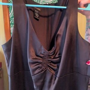 BCBGMaxAzria Black Satin Mini Dress